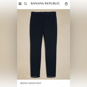Banana Republic Sloane Navy Velvet Skinny Pants Size 4